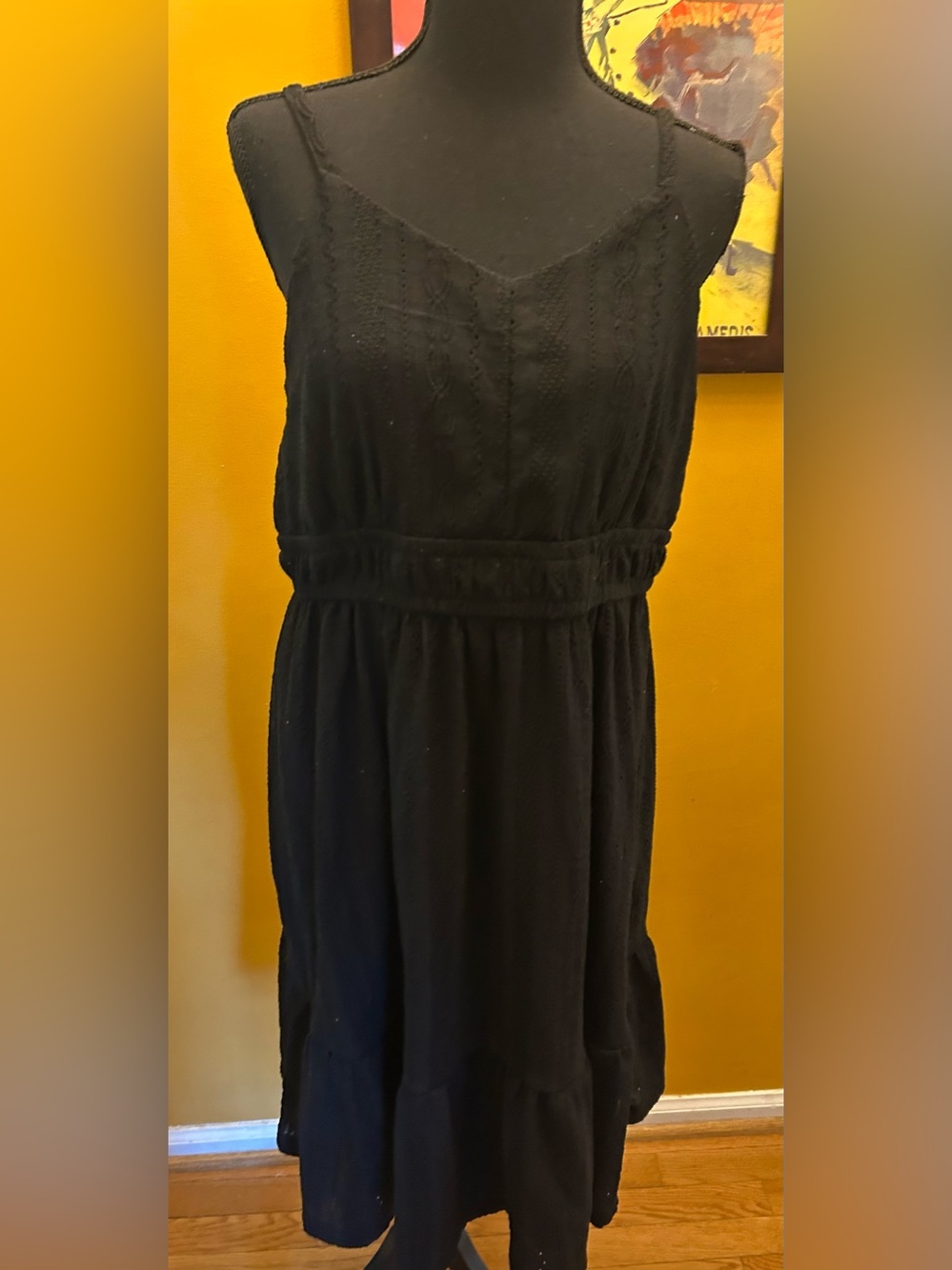 Girls/Tween Black Eyelet Back Cut Out Sundress XXL